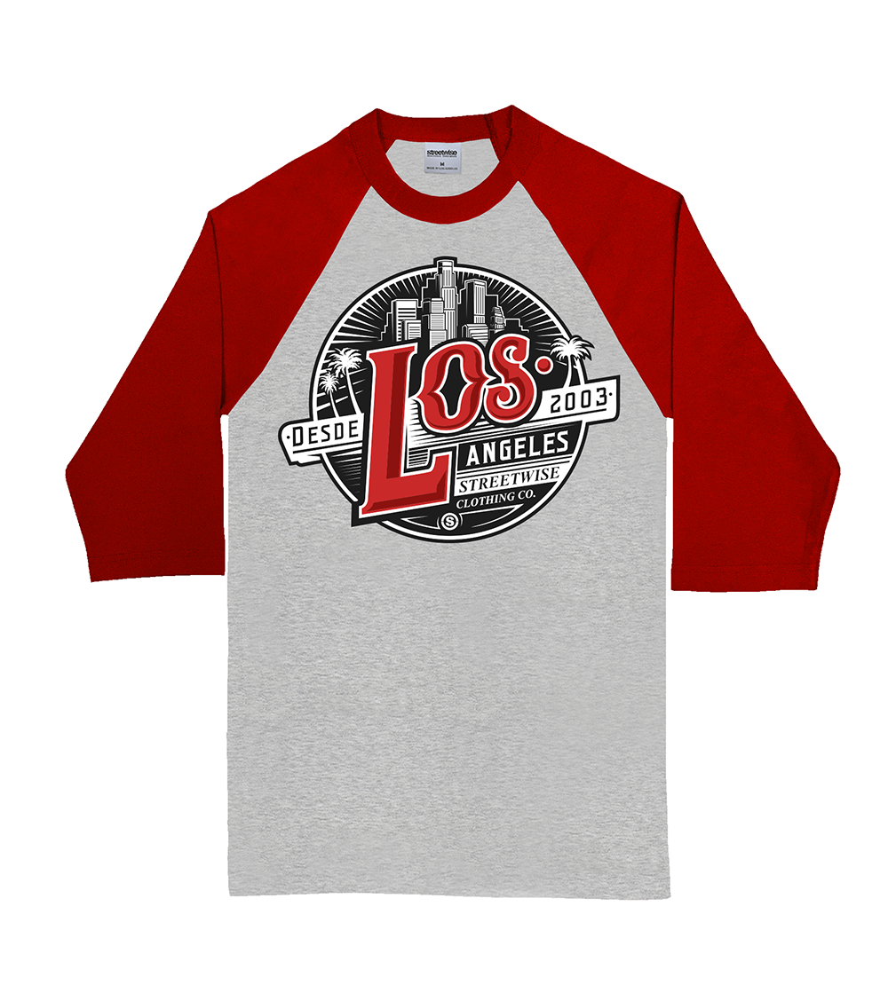 Desde Los Raglan (Gray & Red)
